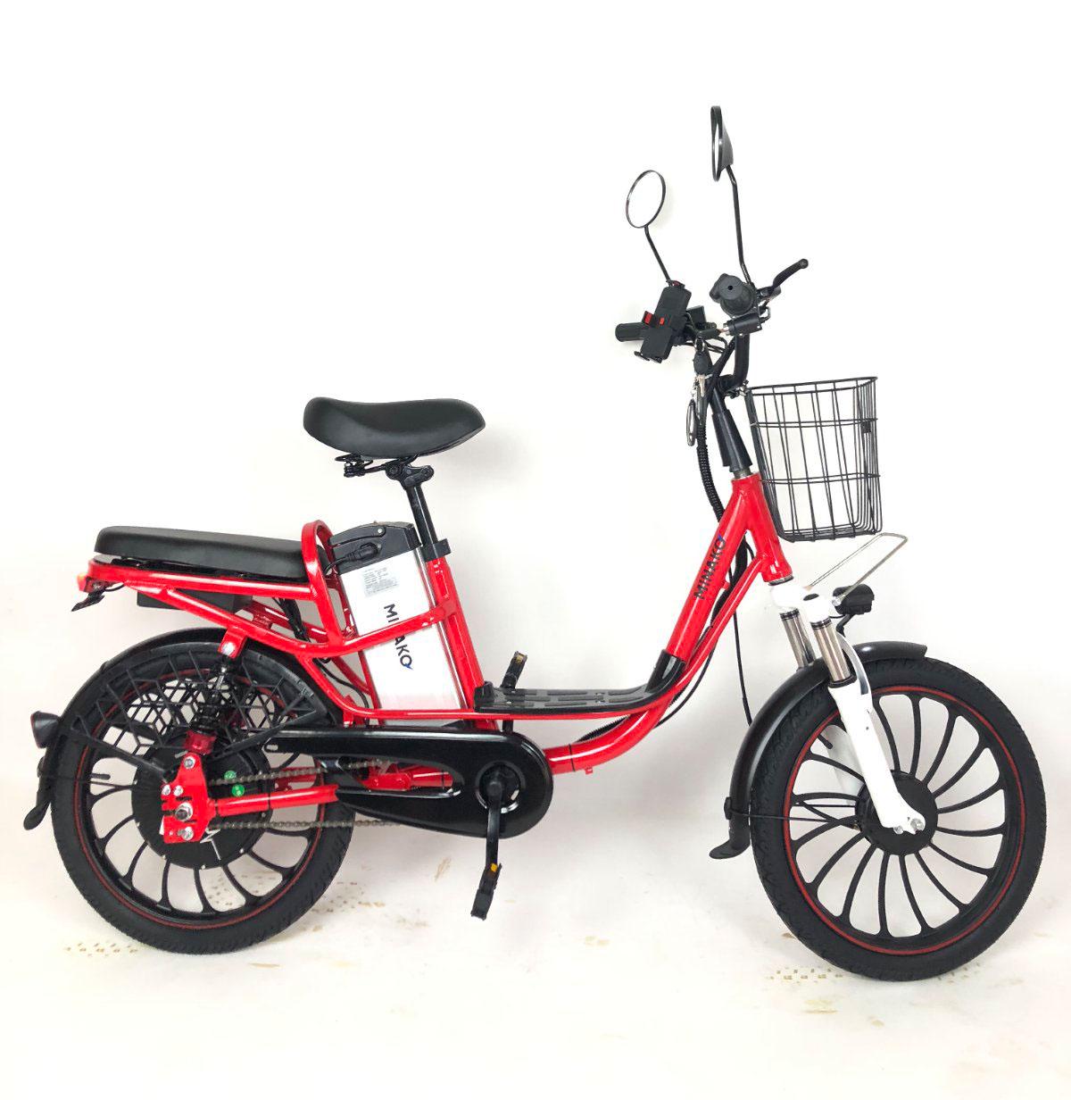 Электровелосипед двухместный MINAKO V4 PRO 800W 60V 24Ah +Pas система Красный