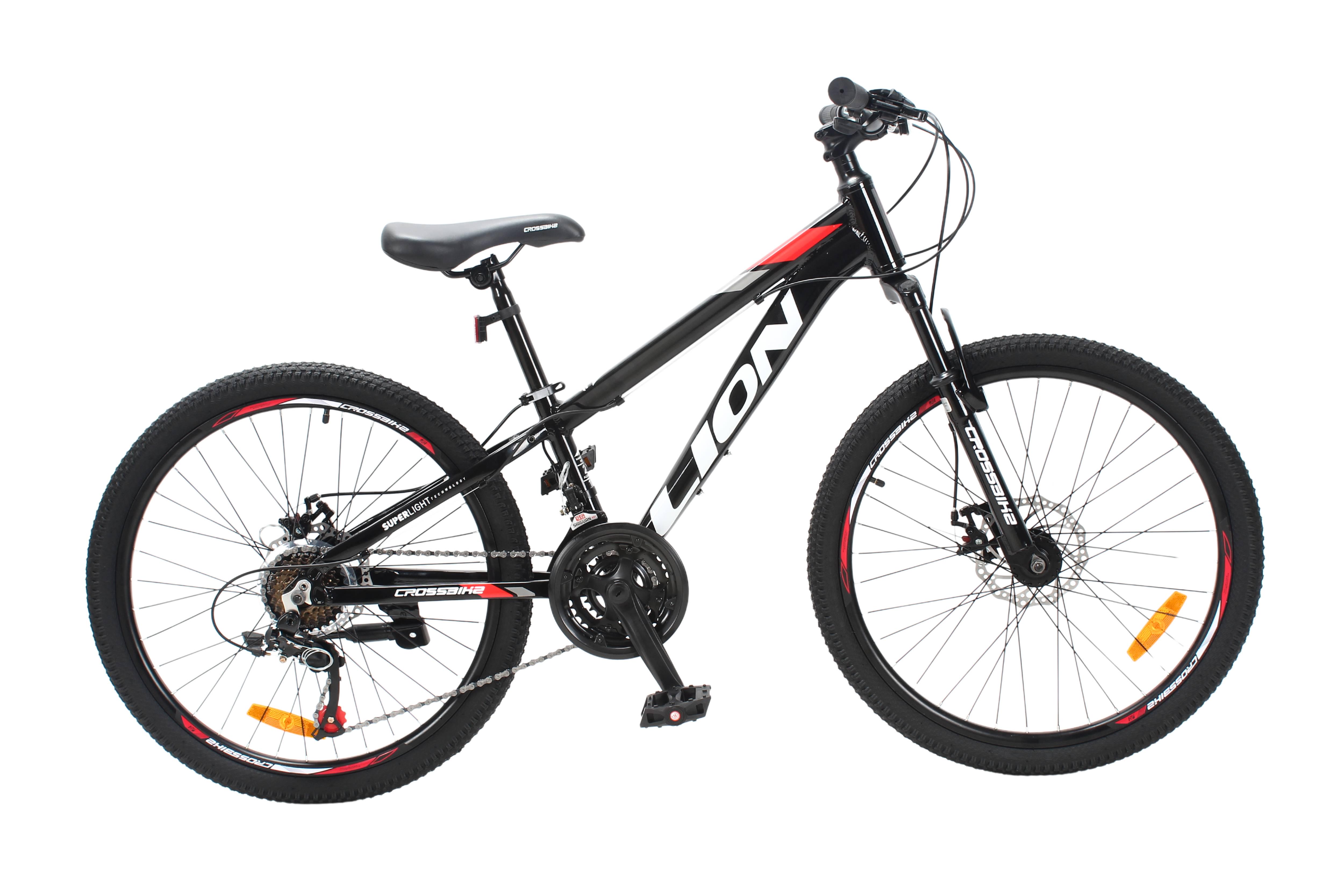 Велосипед CrossBike Lion 24" 12" Черно-красный - фото 1 Велосипед CrossBike Lion 24" 12" Черно-красный - фото 1