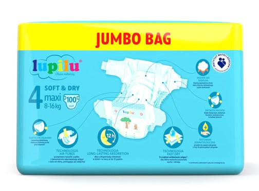 Подгузники Lupilu soft&dry Jumbo Bag 4 Maxi 8-16 кг 100 шт. - фото 2