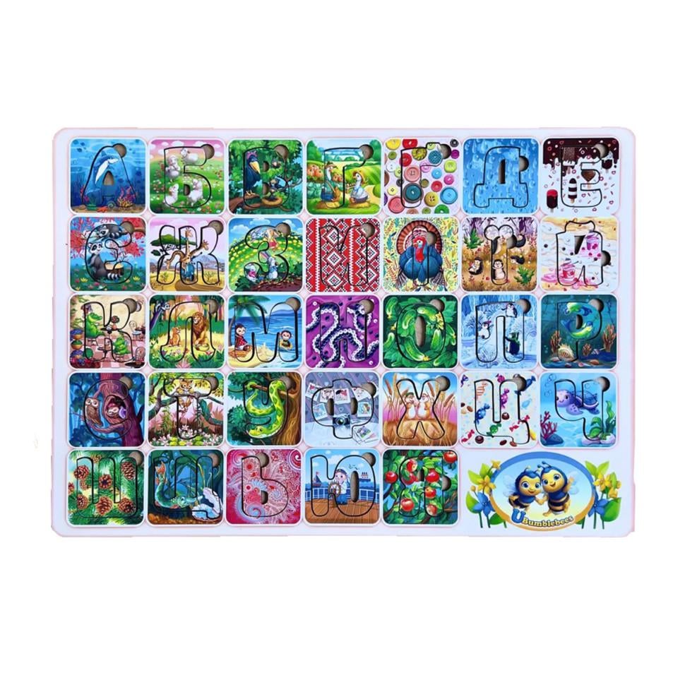 Пазлы деревянные Ubumblebees Украинский алфавит ПСФ138 45х31 см (IP-177-P-52)