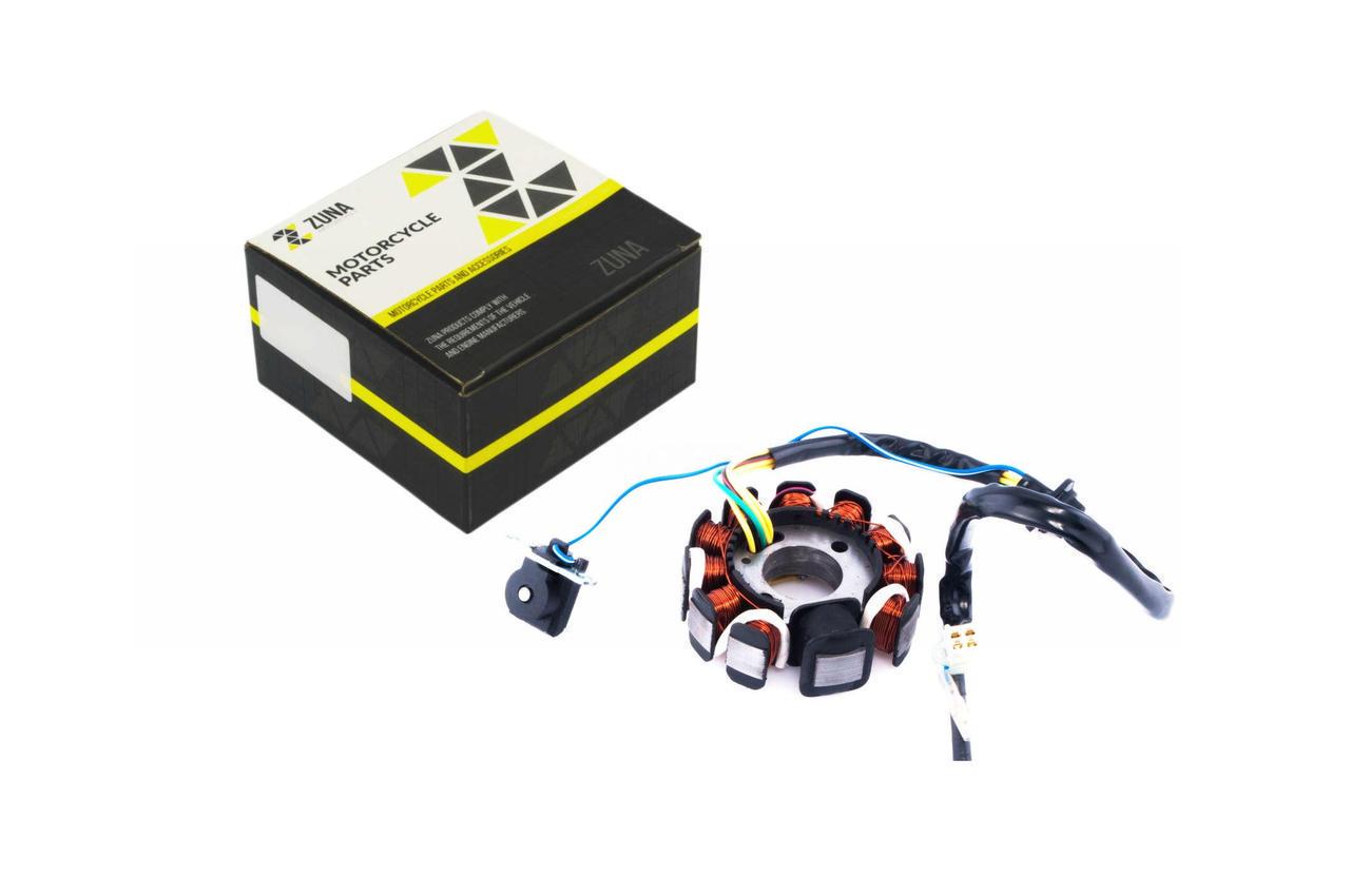 Статор генератора ZUNA 4T GY6 125/150 10+1 котушок (2177267709)