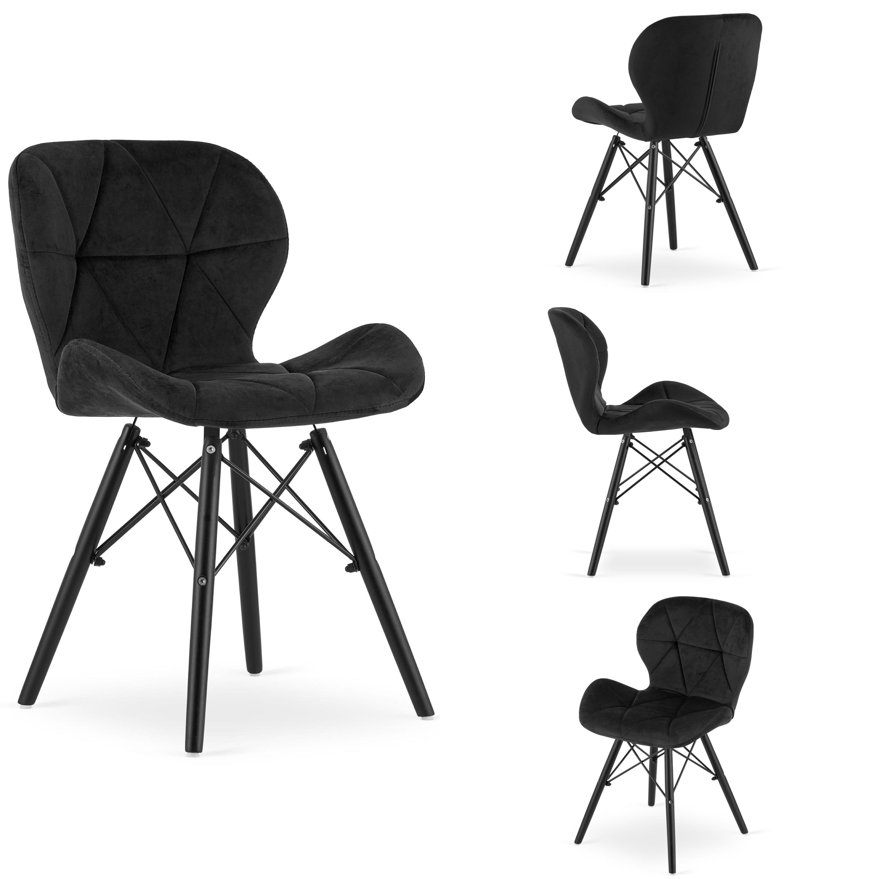 Стулья кухонные LBT LAGO/В велюр 4 шт Черный (9500)