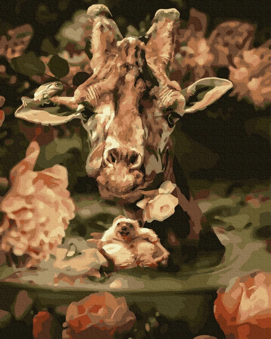 Картина по номерам Brushme "Жираф и друзья" 40х50 см (BK-GX35637)