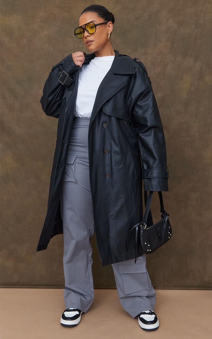 Плащ Pretty Little Thing CMY9566 р. 44 Черный Плащ Pretty Little Thing CMY9566 р. 44 Черный