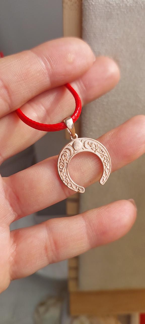 Подвеска серебряная Лунница с месяцами позолота 925 проба (29918553) - фото 4