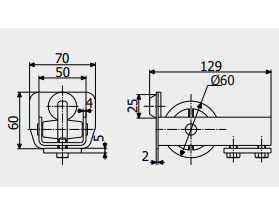 Кінцевий ролик Roll Grand А №2 для воріт вагою до 500 кг - фото 2 Кінцевий ролик Roll Grand А №2 для воріт вагою до 500 кг - фото 2