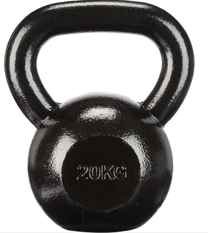 Гиря чавунна Toorx 20 кг із гумовою підставкою Black (KGV-20)