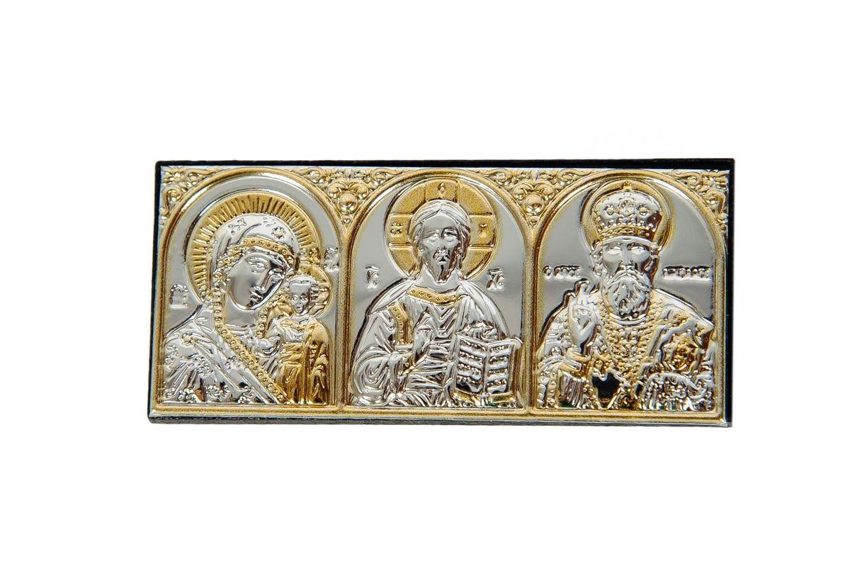 Ікона триптих автомобільна 3,4х7,7 см (EP0PBG/3M)