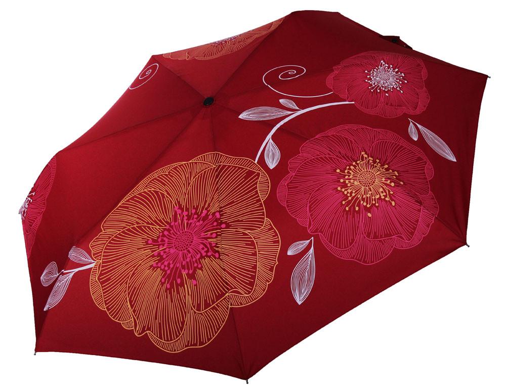 Зонт женский складной Три Слона автомат D 98 мм Red (3768-17)