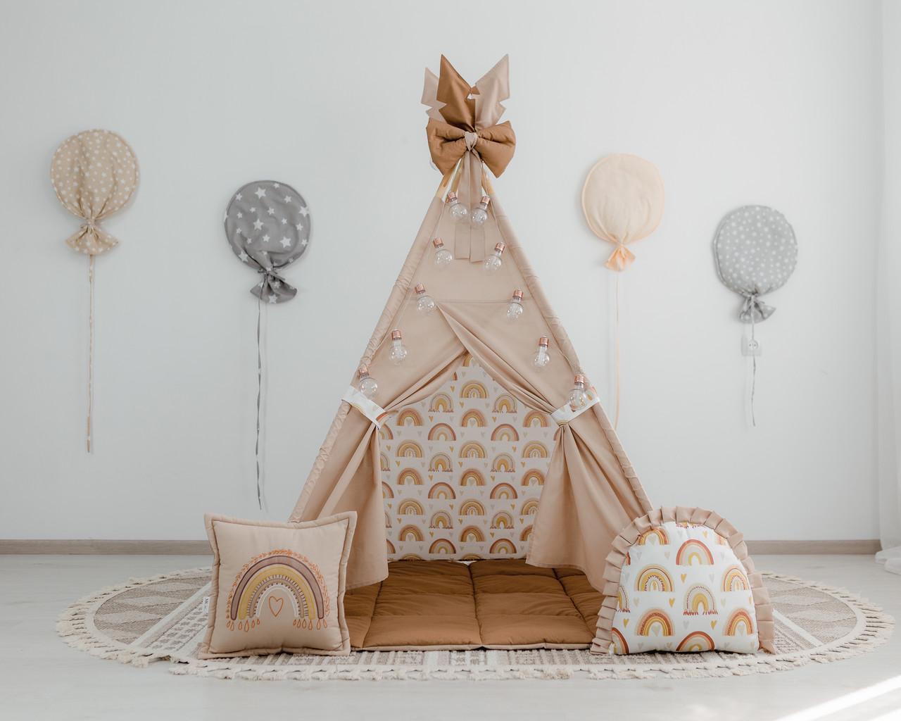 Вігвам для дітей Rainbow з матрацом у дитячу