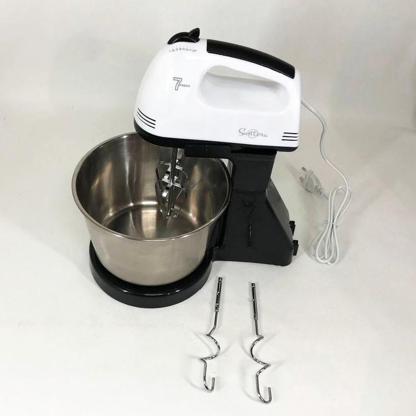 Миксер ручной Suntera SMX-504 300 Вт 7 скоростей Белый/Черный (254860) - фото 5 Миксер ручной Suntera SMX-504 300 Вт 7 скоростей Белый/Черный (254860) - фото 5