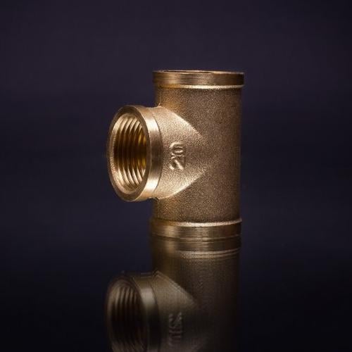 Тройник проходной Lexline К.0202-В 3/4" ВВВ усиленный латунь - фото 3 Тройник проходной Lexline К.0202-В 3/4" ВВВ усиленный латунь - фото 3