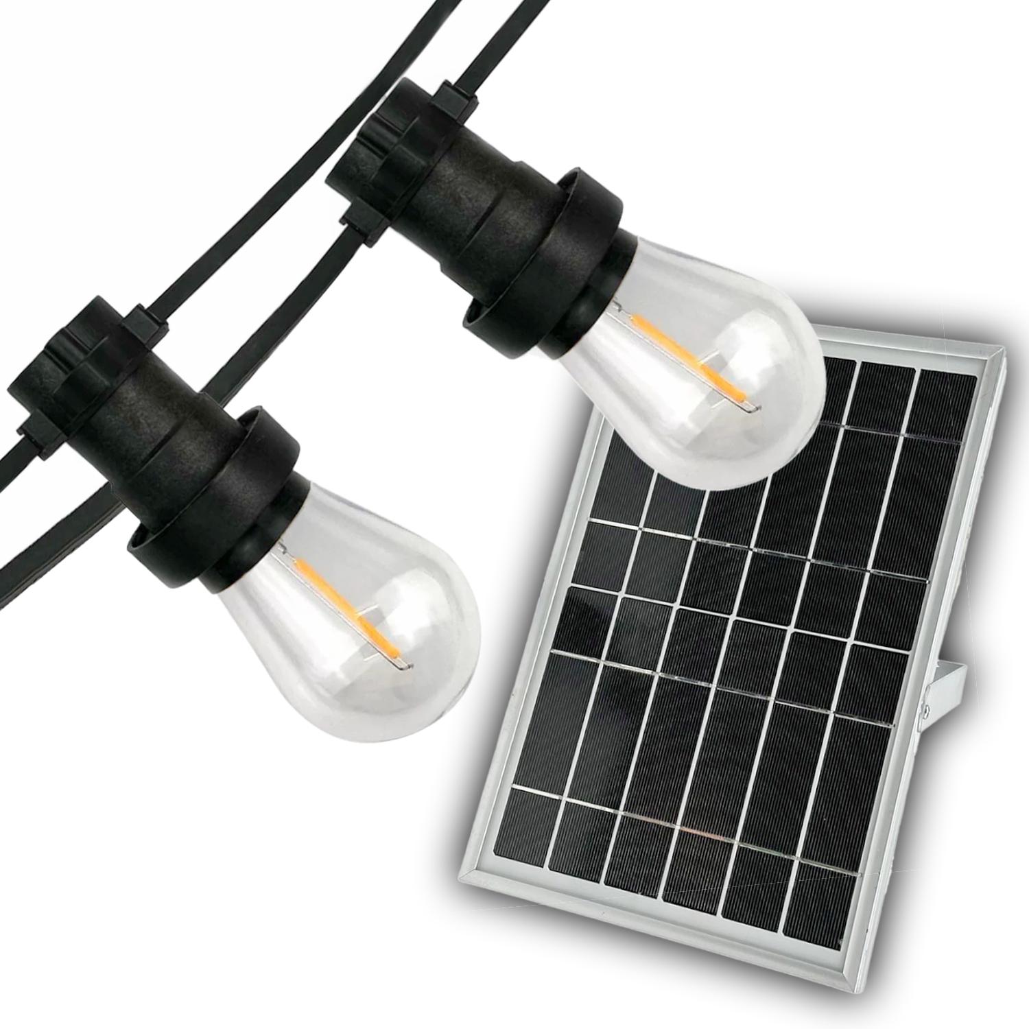 Гирлянда уличная ретро Solar-BELT LITE E27 IP65 10 м 21 ламп и 2 запасные