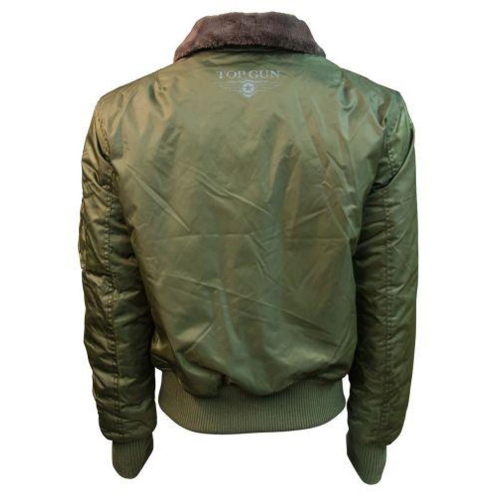 Бомбер Top Gun B-15 Flight Bomber Jacket L Olive (TGJ1542OL) - фото 3