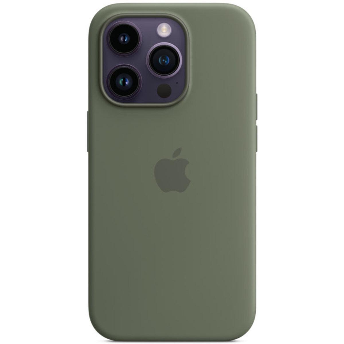 Протиударний чохол Silicone Full Case AAA MagSafe IC для Apple iPhone 14 Pro Max Olive