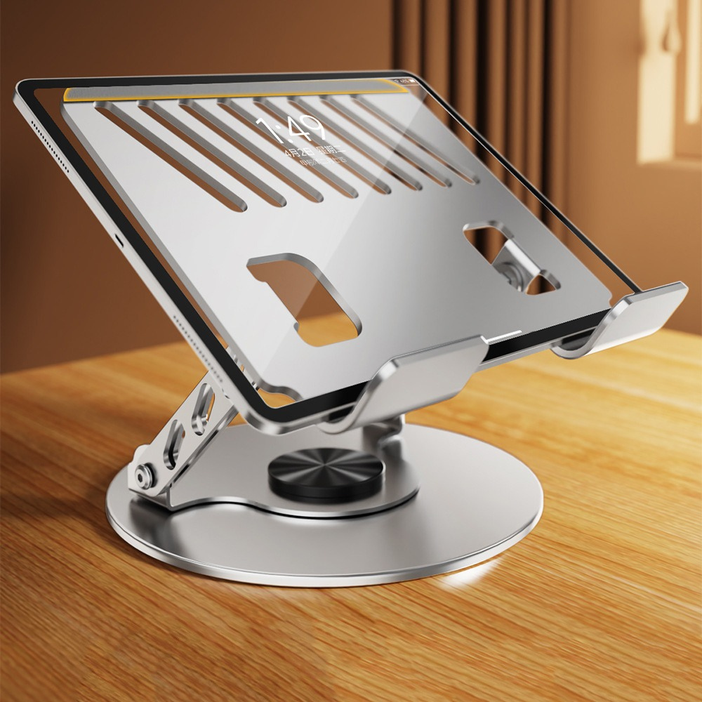 Подставка для ноутбука и планшета настольная для гаджетов с поворотом на 360 Серый - фото 8 Подставка для ноутбука и планшета настольная для гаджетов с поворотом на 360 Серый - фото 8
