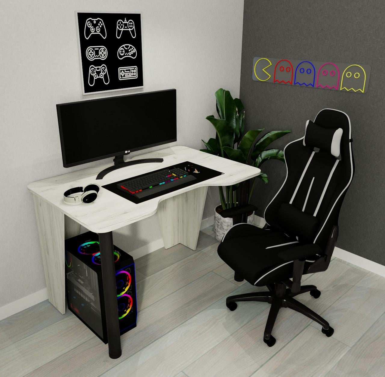 Компьютерный стол Крафт/Белый (26437400) Компьютерный стол Крафт/Белый (26437400)