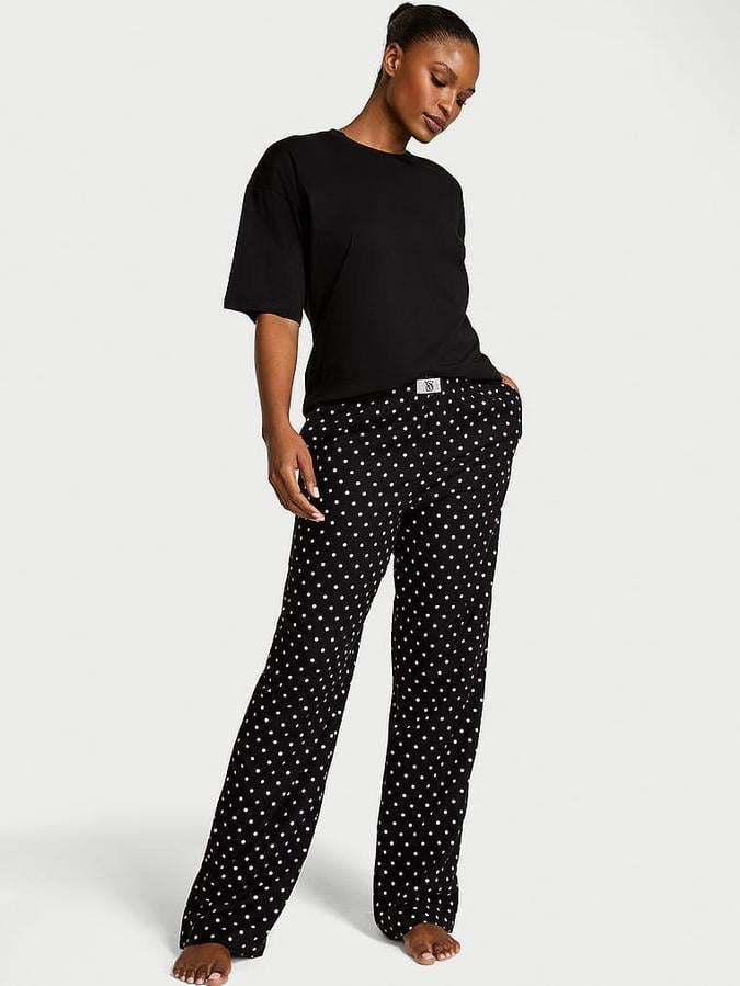 Піжама жіноча Victoria's Secret Long Tee-Jama Set S Чорний (3015526243)