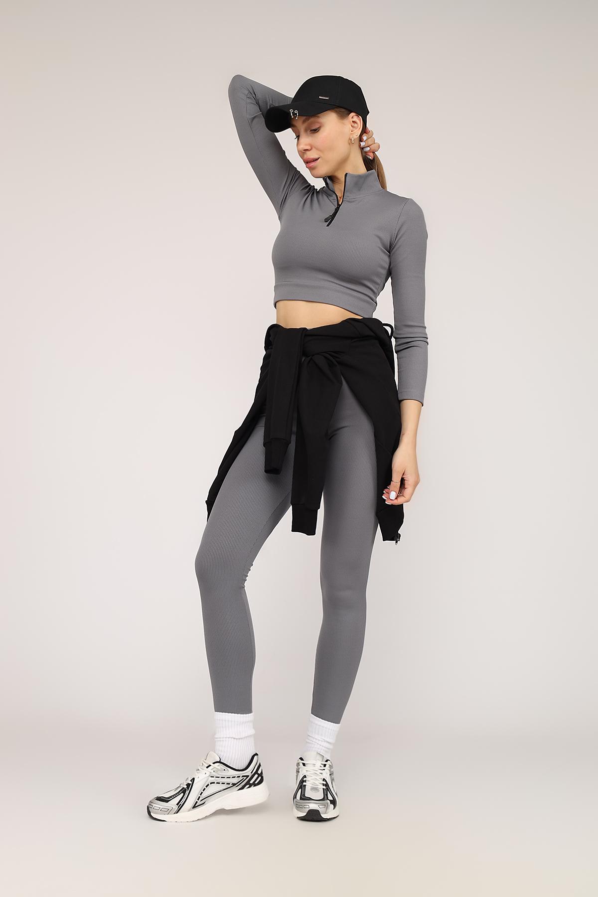 Футболка слим женская ЦБ-00272859 р. 46 Серый (SKT001052453) - фото 2