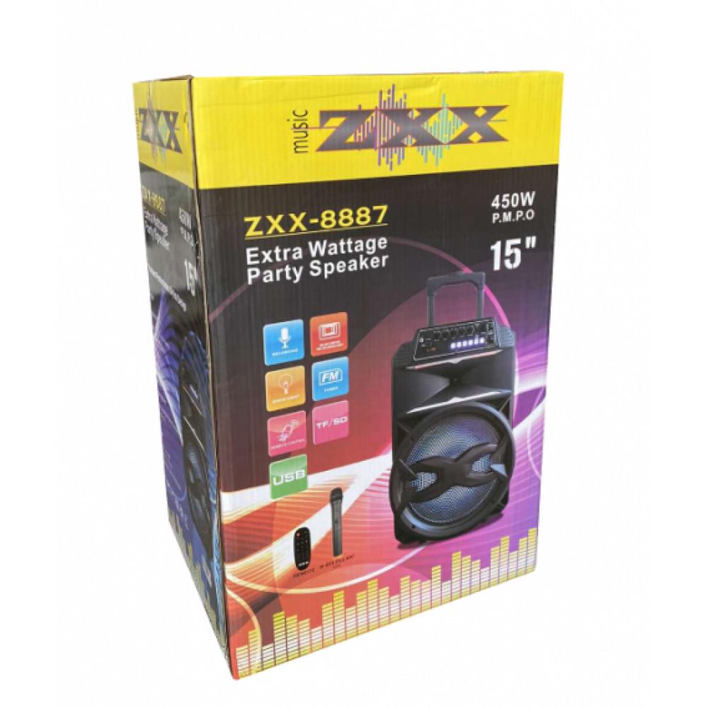 Колонка портативна ZXX-8887 450 W USB/FM/Bluetooth з мікрофоном (8887) - фото 4