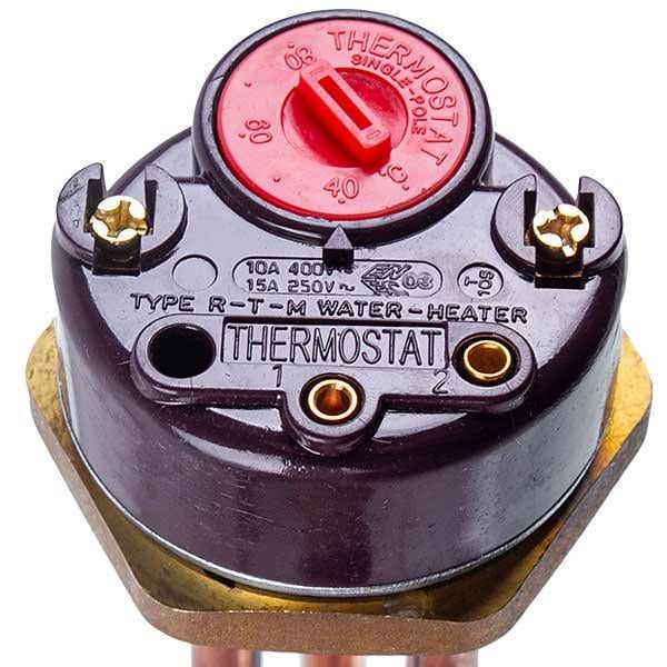 ТЭН для бойлера с термостатом 2000W медный 265 мм фланец 54 мм 1 трубка под датчик (00000047110) - фото 5 ТЭН для бойлера с термостатом 2000W медный 265 мм фланец 54 мм 1 трубка под датчик (00000047110) - фото 5