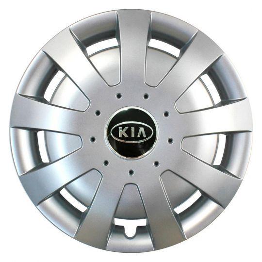 Ковпаки автомобільні SKS 309 R15 з логотипом Kia 4 шт. Сріблястий