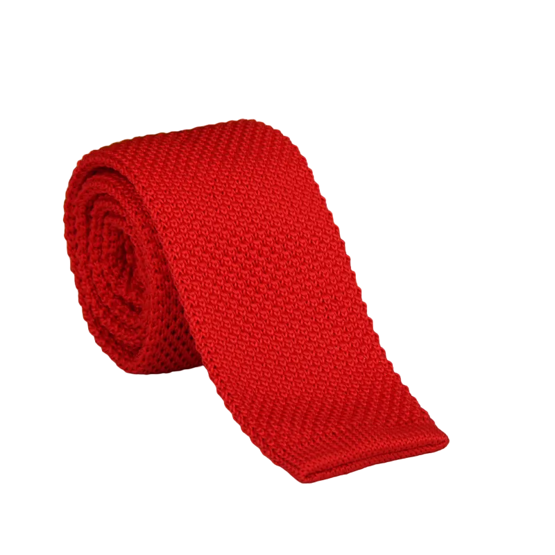 Краватка в'язана 146х5,5 см Червоний (301.09)