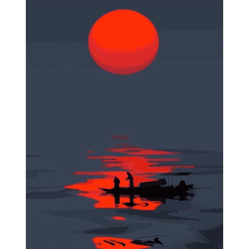 Картина по номерам Strateg Премиум Лунная тропа 40х50 см (DY375)