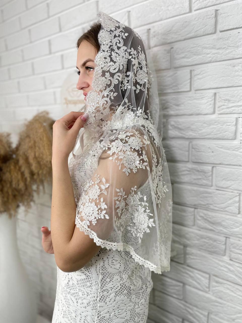 Палантин в храм Specialday гипюровый Белый