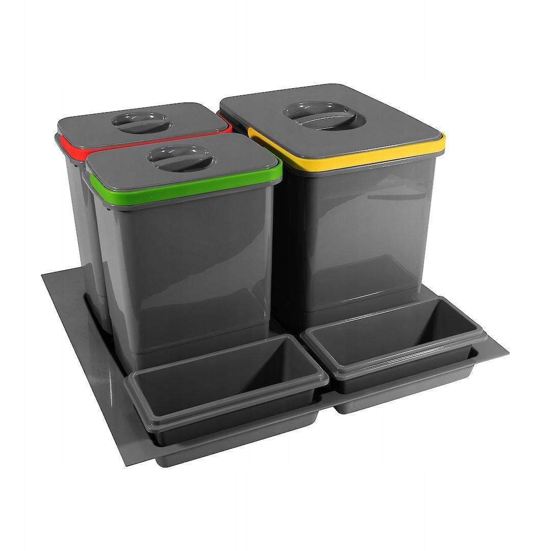 Комплект ведер лоя сортировки мусора GTV MULTINO для модуля сегрегатор сортер 600 мм Антрацит