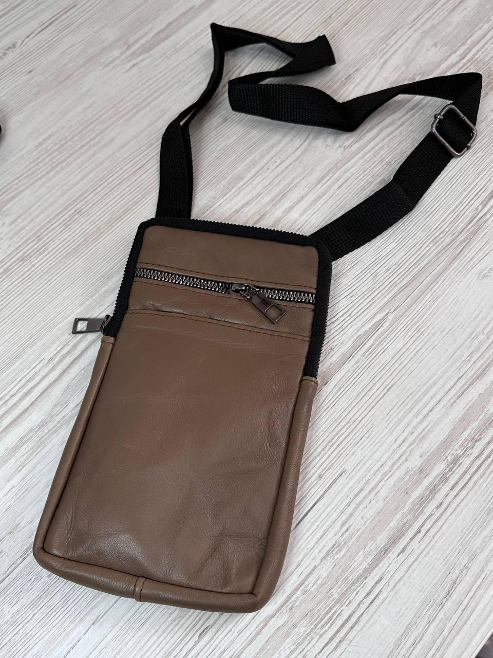 Сумка-чехол-кошелек кожа Коричневый (602002) Сумка-чехол-кошелек кожа Коричневый (602002)