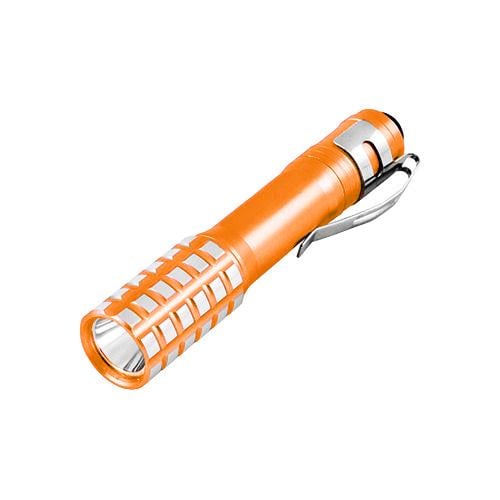 Фонарь ручной на батарейках 7001-03-CM 1xAA с клипсой Orange (591144)