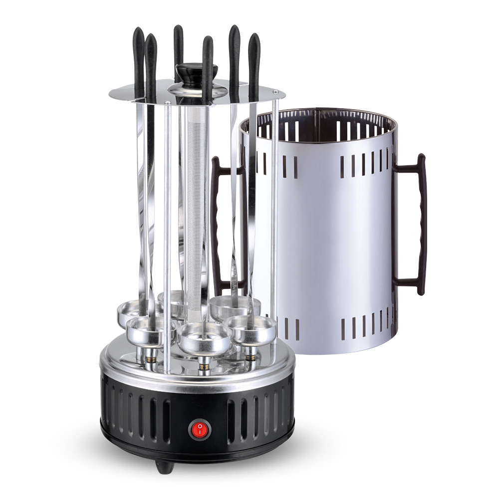 Электрошашлычница на 6 шампуров Domotec MS-5600 1000 Вт Серый (1938471)