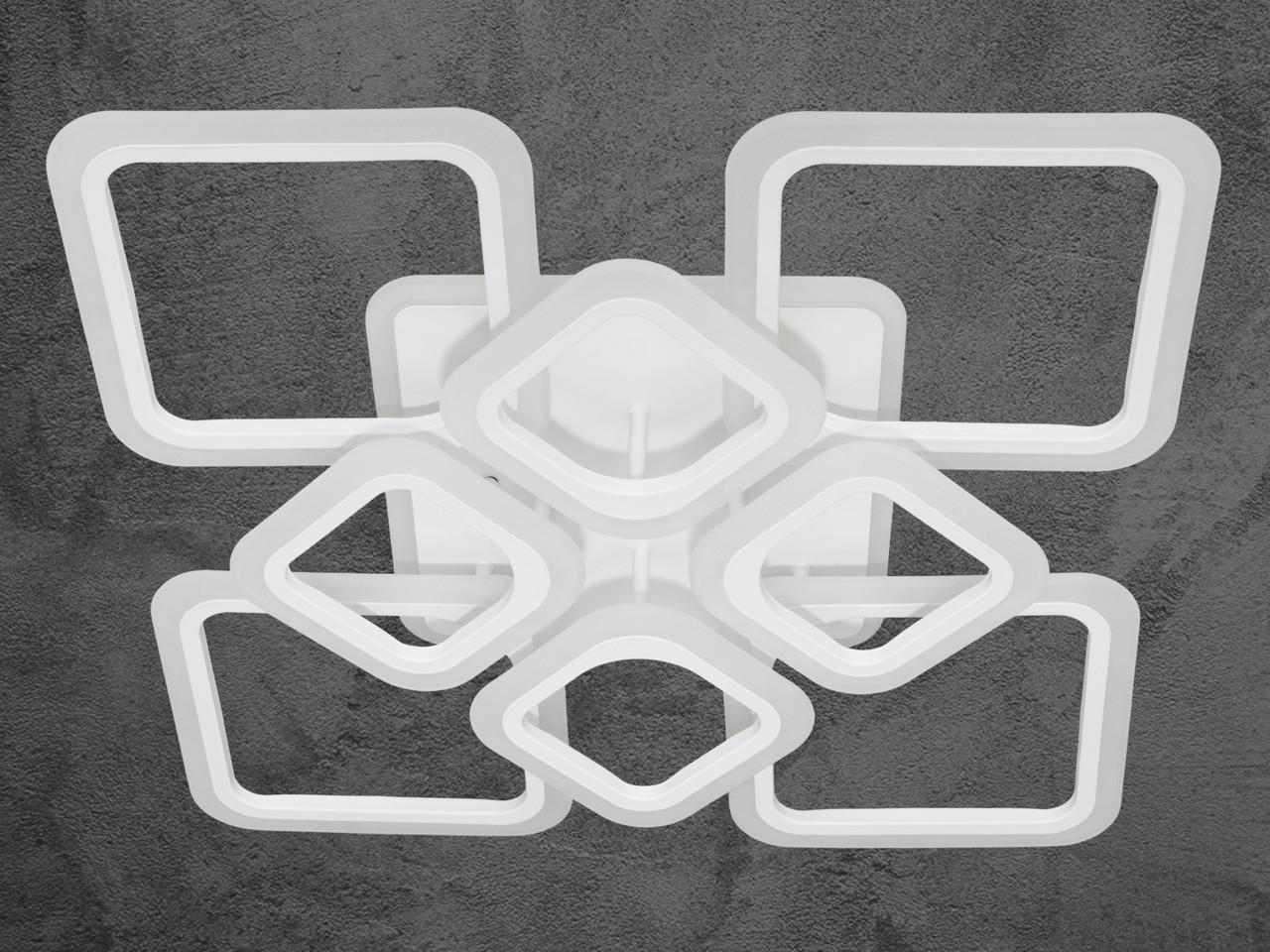 Люстра LED для зала с пультом HA8060-4+4WH-LS 110 W на 15 м2 Белый (2432345943) - фото 4 Люстра LED для зала с пультом HA8060-4+4WH-LS 110 W на 15 м2 Белый (2432345943) - фото 4