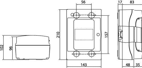 Щит розподільний ДКС RAM BASE 4 модуля пластик 210х143х102 мм Прозорий (85604) - фото 4 Щит розподільний ДКС RAM BASE 4 модуля пластик 210х143х102 мм Прозорий (85604) - фото 4