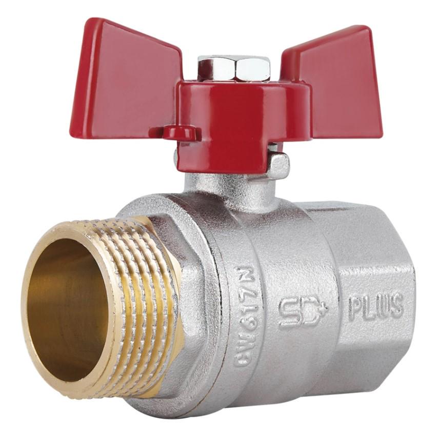 Кран шаровой Thermo Alliance Standart 1" ВН прямой PN40 бабочка (SD607NW25PN40)