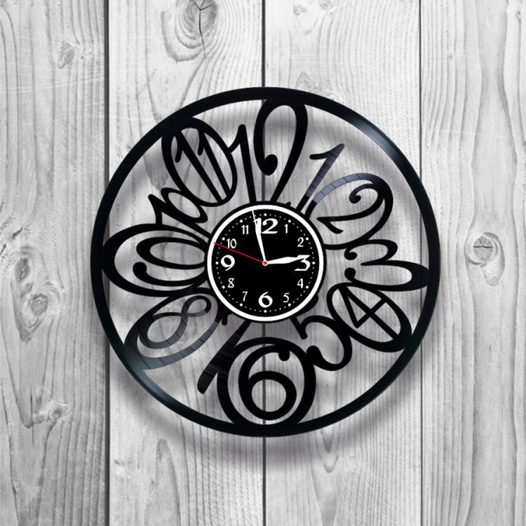 Часы настенные Лофт-винтаж 0126 из виниловой пластинки