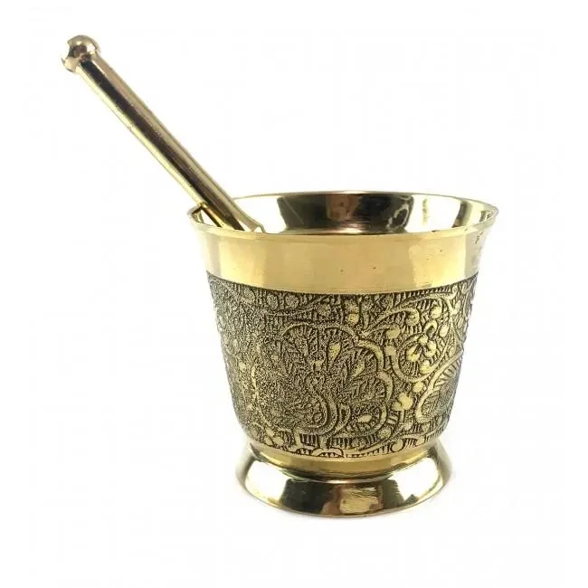 Ступка с пестиком бронзовая d-7,5/h-7,5 см (32526) - фото 1 Ступка с пестиком бронзовая d-7,5/h-7,5 см (32526) - фото 1