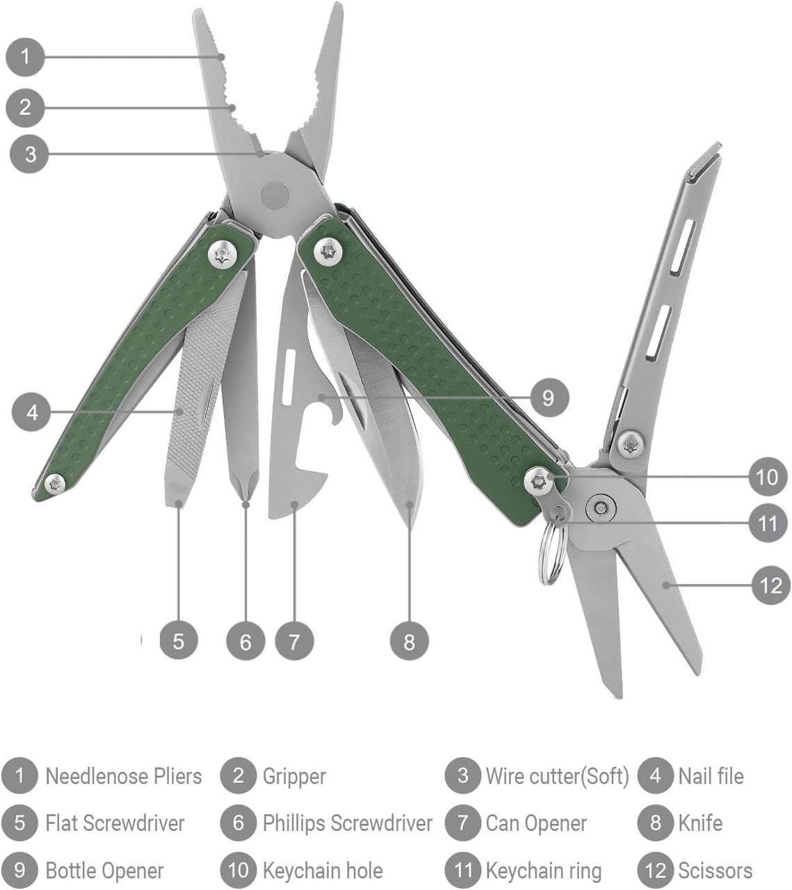 Мультитул NexTool Mini Flagship NE20105 Multifunctional Pliers 11в1 Green (000934) - фото 7 Мультитул NexTool Mini Flagship NE20105 Multifunctional Pliers 11в1 Green (000934) - фото 7