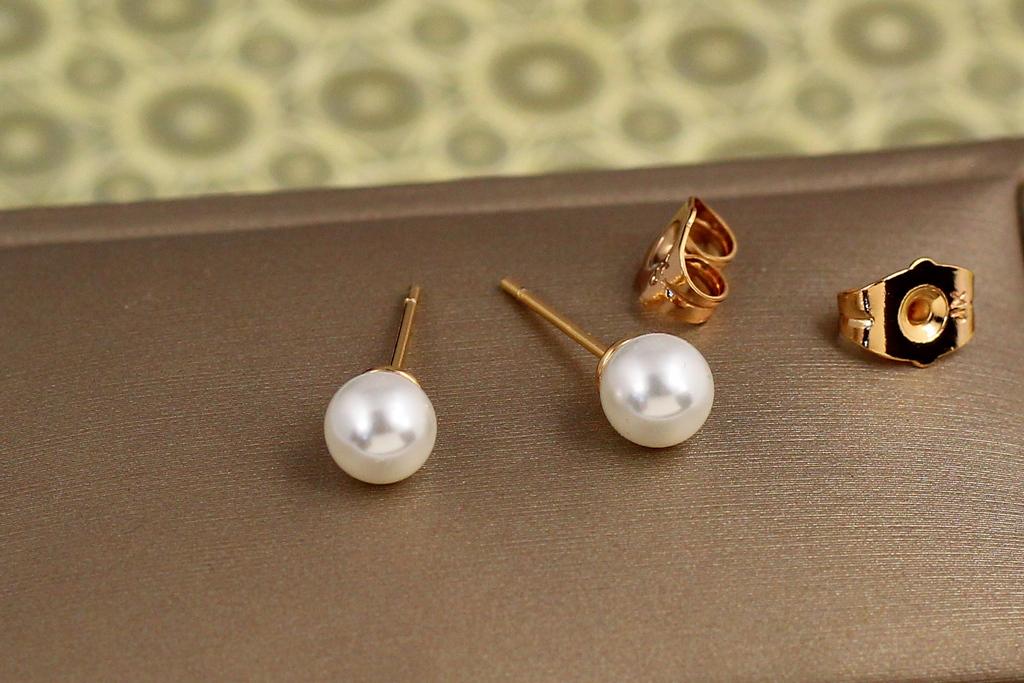 Серьги гвоздики Xuping Jewelry жемчуг 6 мм Золотистый (36310164) Серьги гвоздики Xuping Jewelry жемчуг 6 мм Золотистый (36310164)