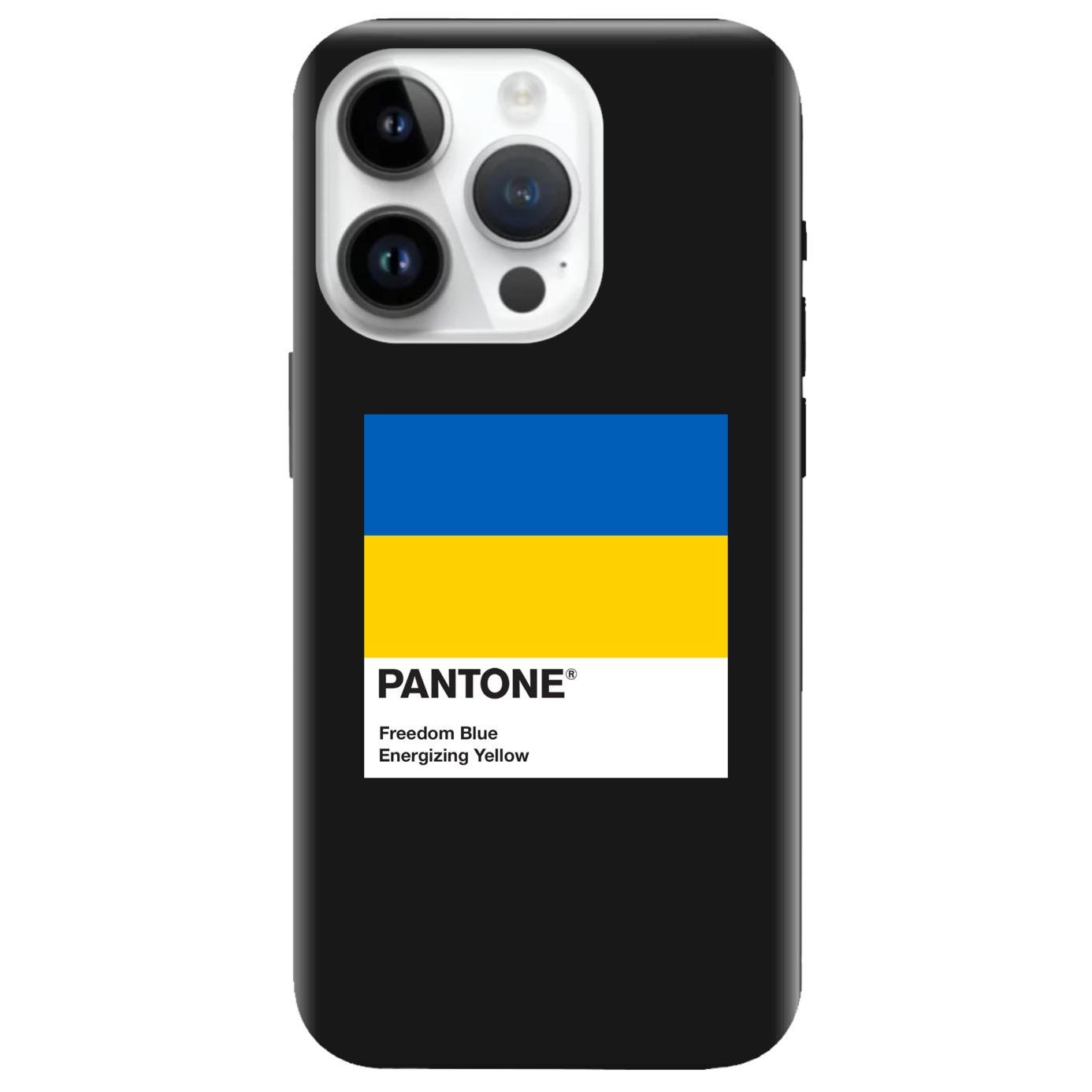 Чохол силіконовий як у Зеленського на IPhone 15 Pro "Pantone" чорний