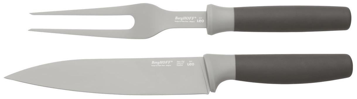 Набір для нарізки м'яса/птиці/овочів BergHOFF Leo ніж обробний та вилка для м'яса нержавіюча сталь з антипригарним покриттям (2731732727)