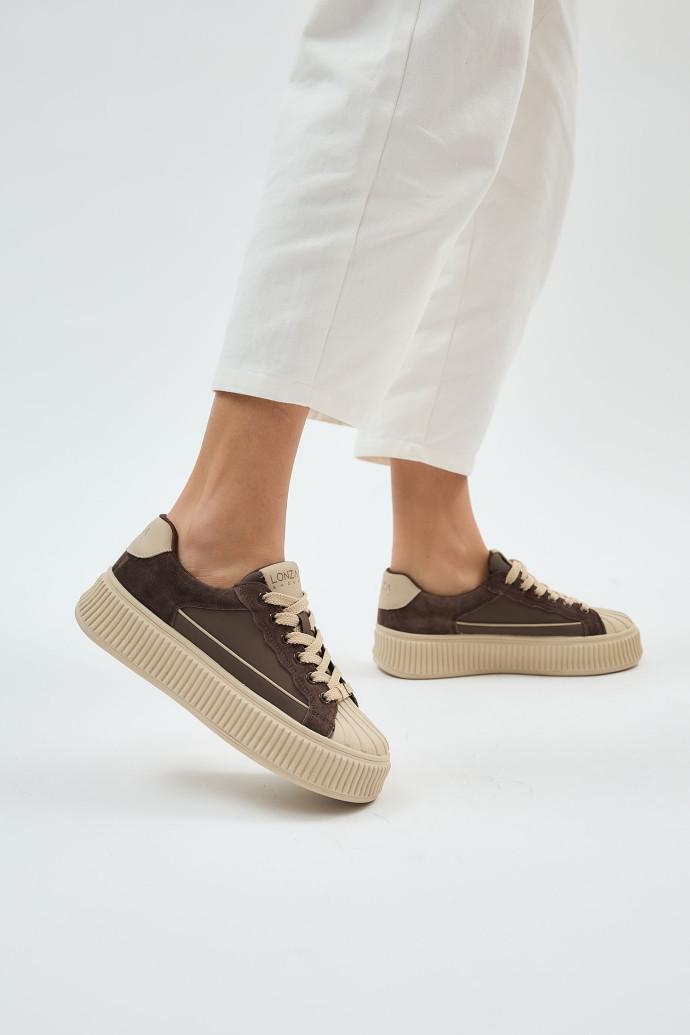 Кеды женские летние LONZA р. 38 Коричневый (198855) - фото 3