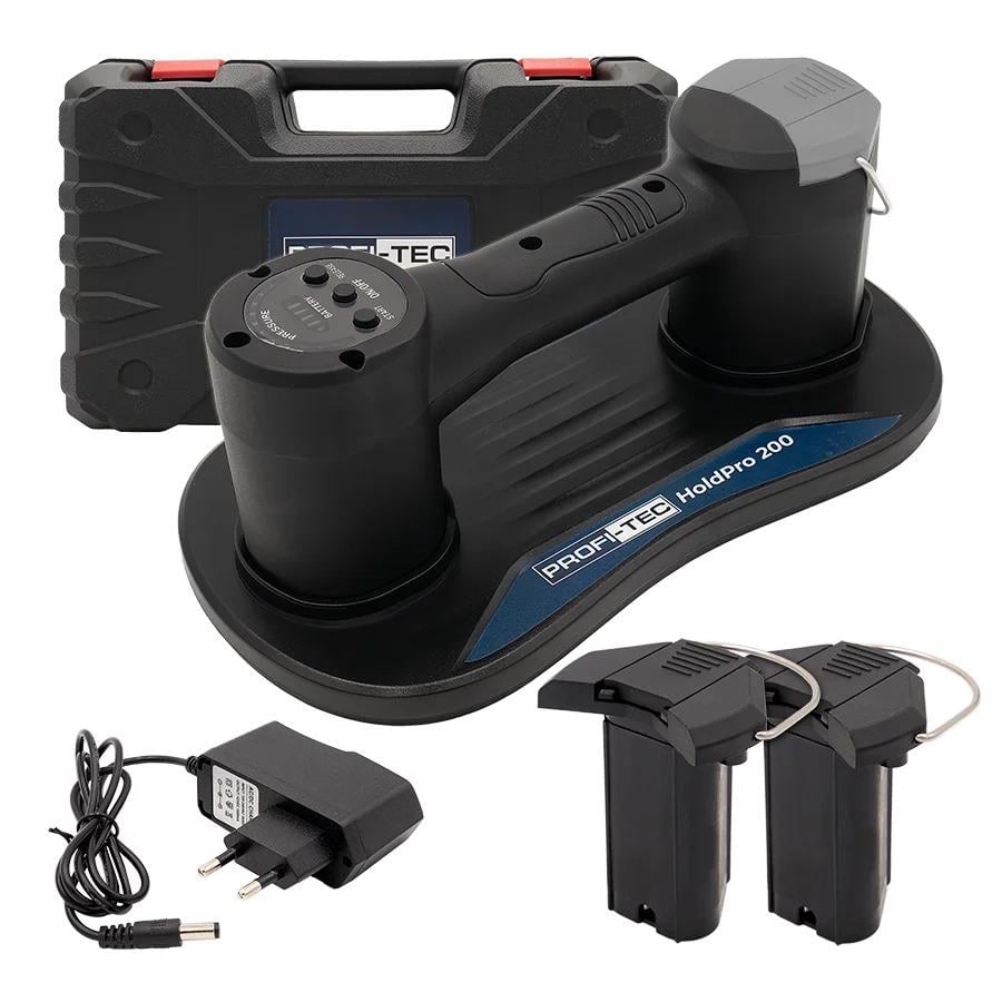 Присоска для укладки плитки аккумуляторная PROFI-TEC HoldPro 200 200 кг 2 аккумулятора 12 В кейс (LO-06534)