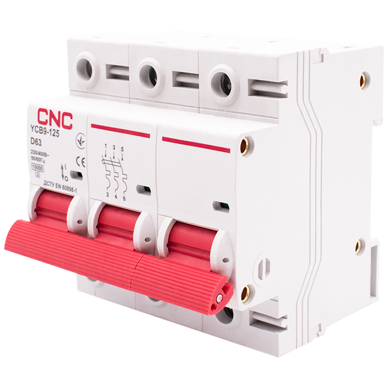 Автоматический выключатель CNC Electric YCB9-125 3P 63A 10kA D (Б00043940)
