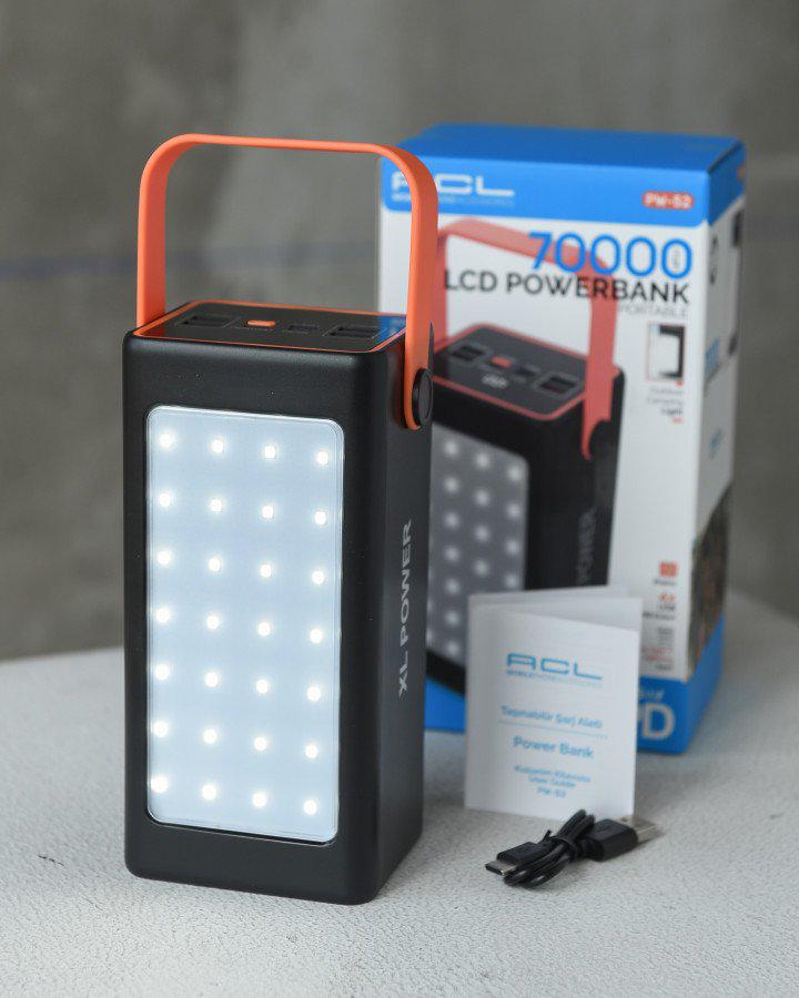 Повербанк ACL зі швидкою зарядкою 70000 mah 22,5W з ліхтариком