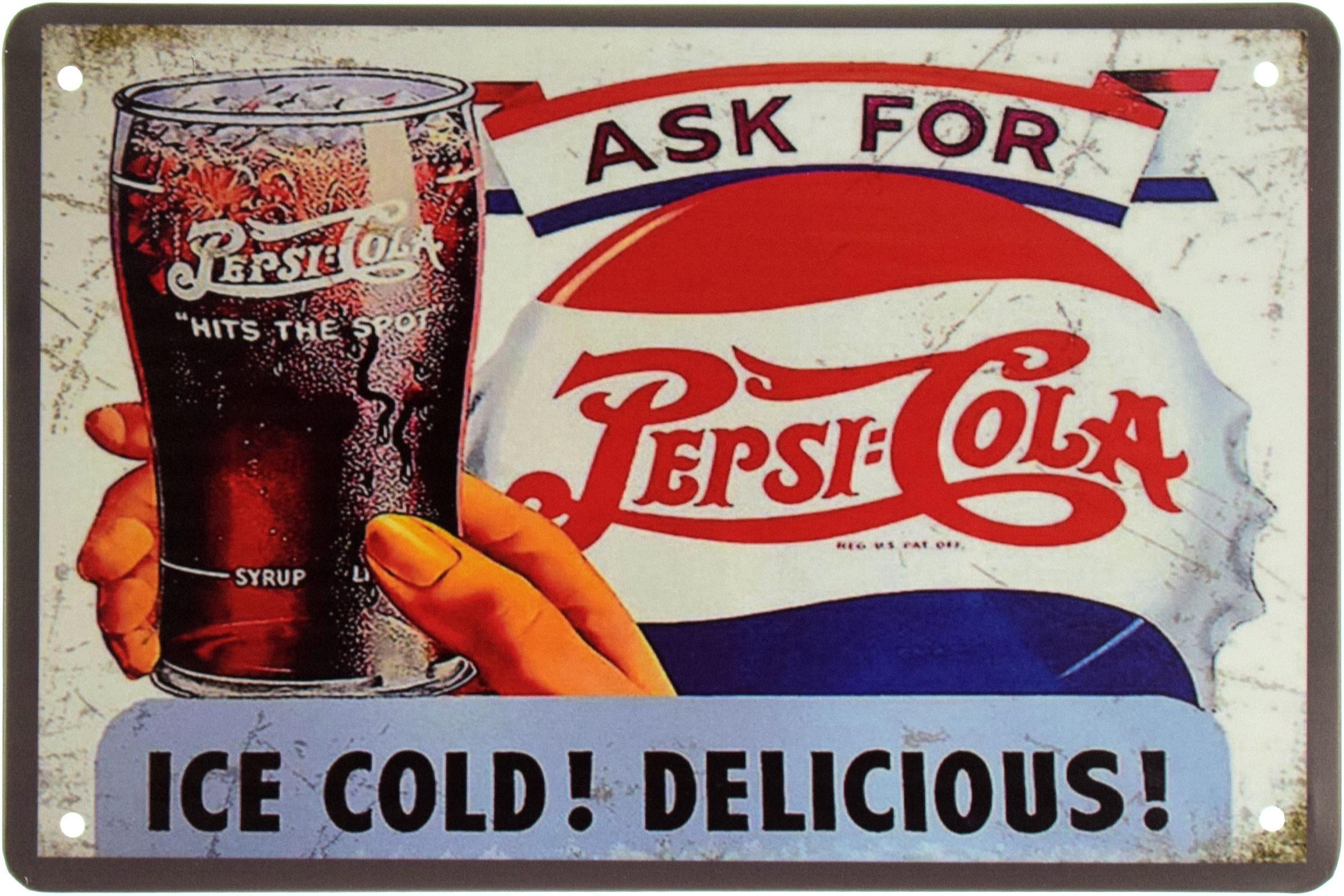 Табличка металлическая Спрашивайте Пепси-Колу/Ask For Pepsi-Cola 20x30 см Табличка металлическая Спрашивайте Пепси-Колу/Ask For Pepsi-Cola 20x30 см