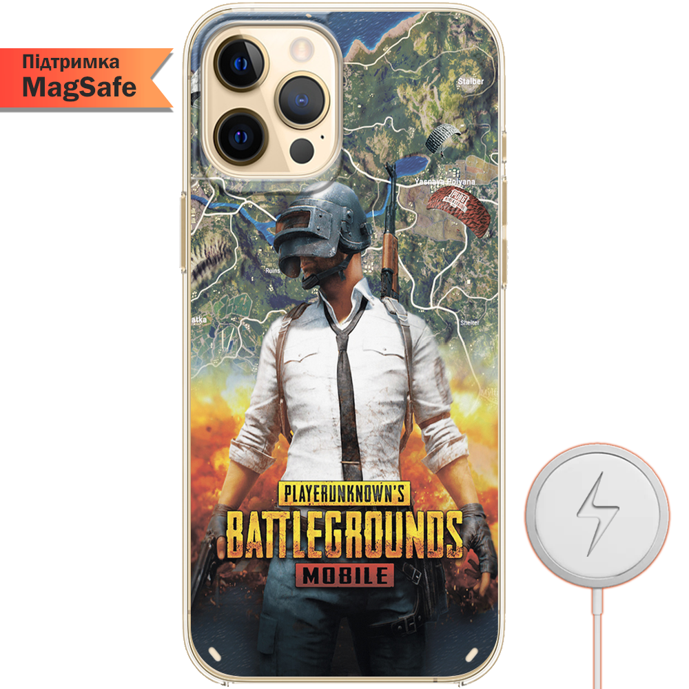 Чехол BoxFace iPhone 12 Pro Max PUBG Mobile Прозрачный силикон с поддержкой MageSafe (41085-up2309-41499)