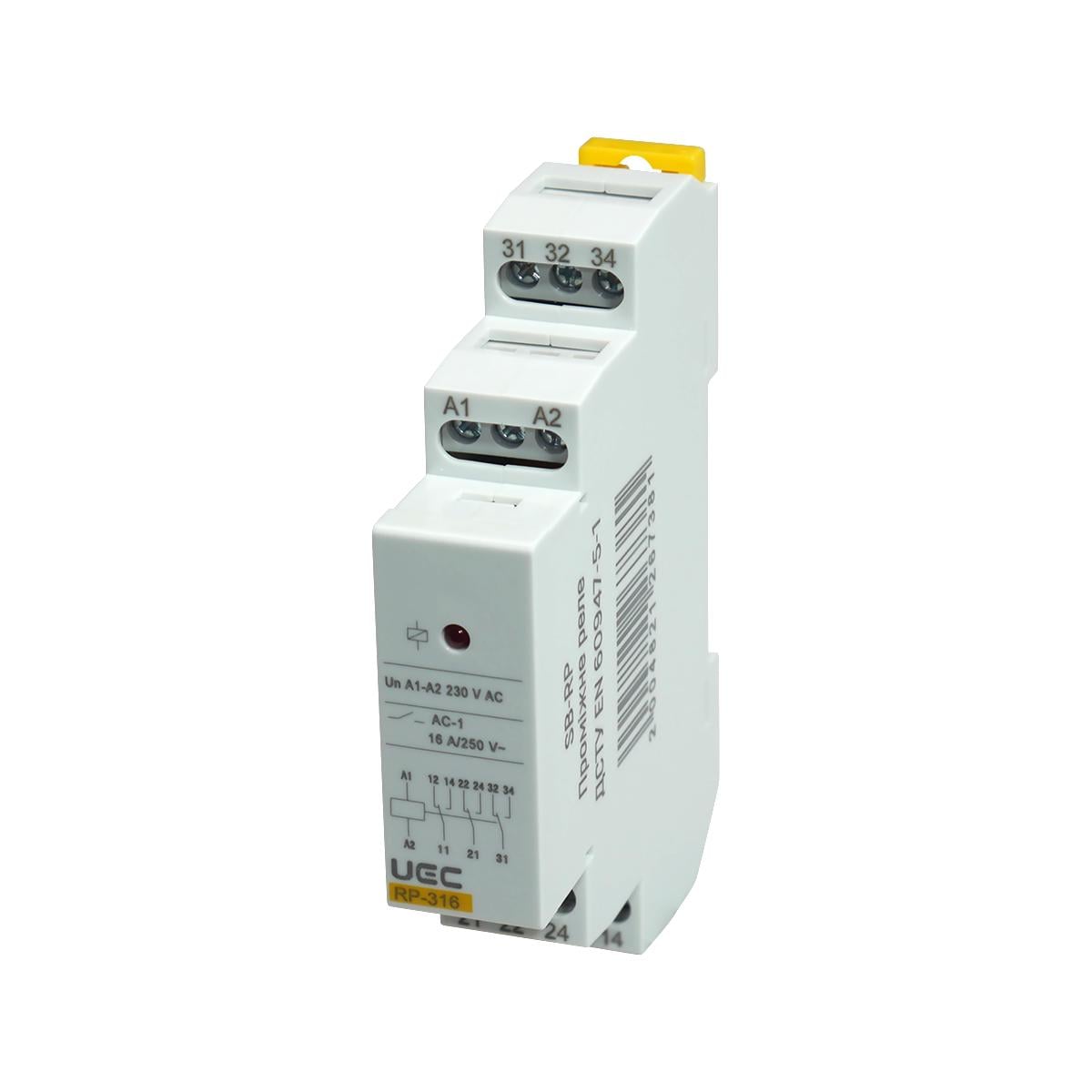 Реле промежуточное UEC RP-316 16А 3 контакта AC 230V (SB-RP-316-AC230V)
