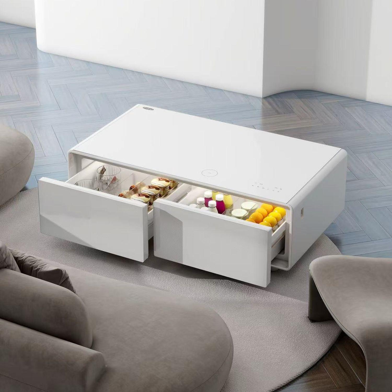 Журнальный стол умный с холодильником Primst TB135 135 л Белый (TB135LLVWT)